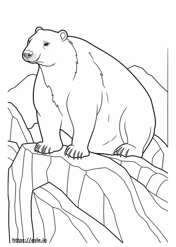Badger friendly coloring page