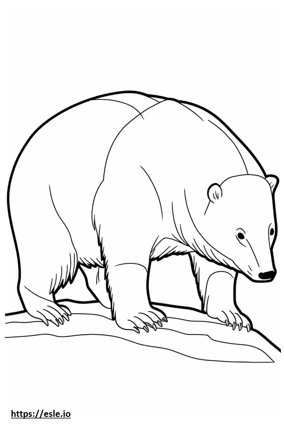 Badger happy coloring page