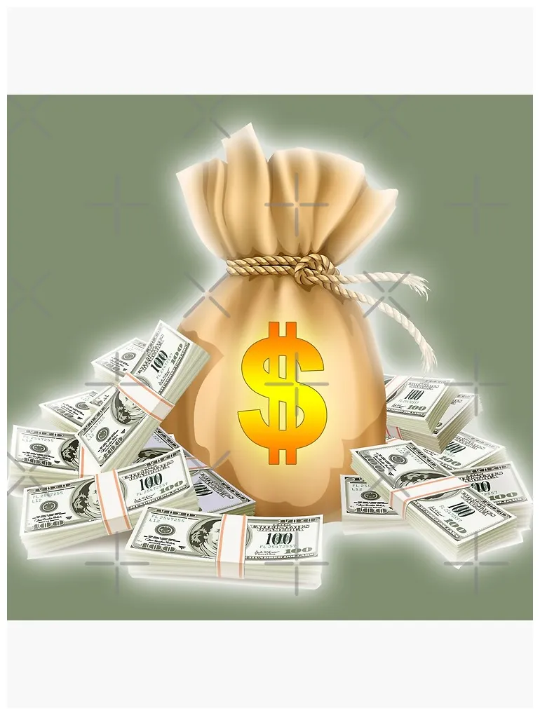 Money bag coloring page