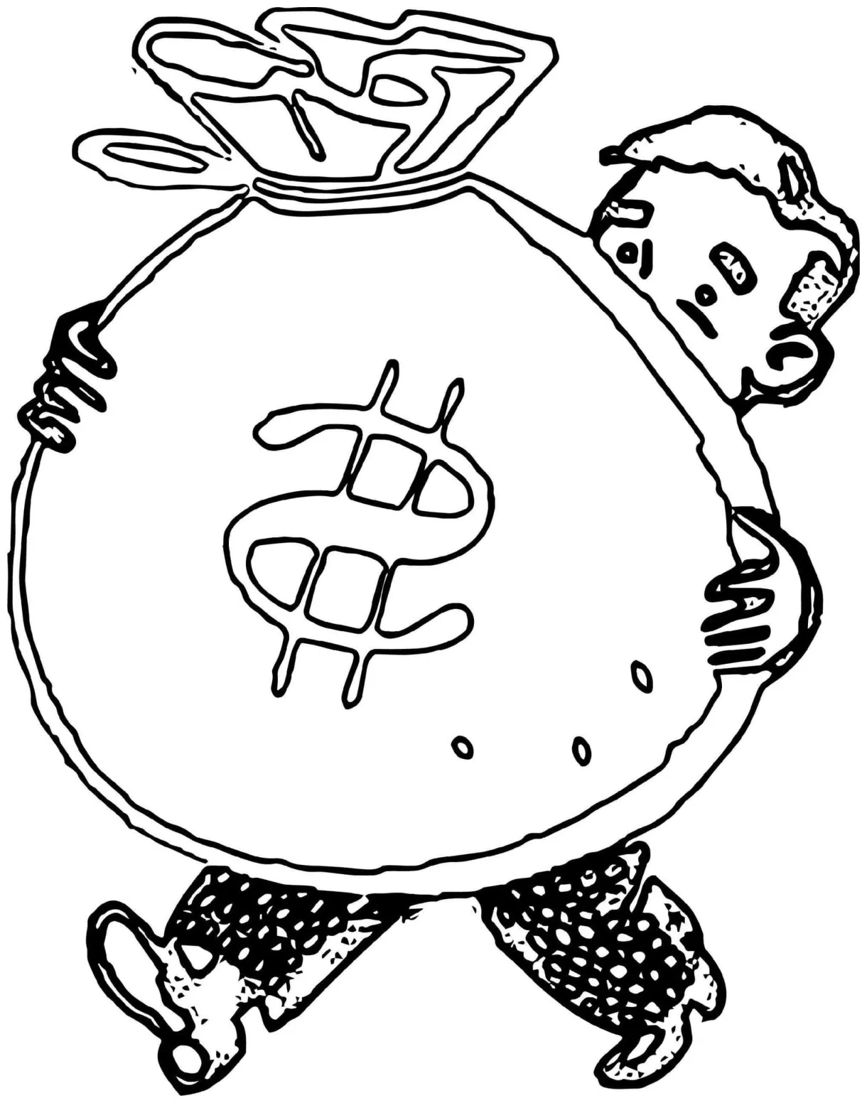 Boy dragging a s coloring cool