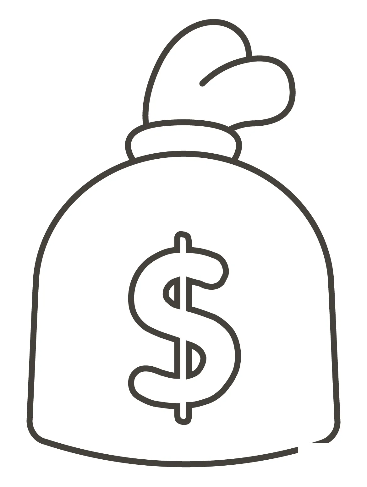 Money bag coloring page colouringpages