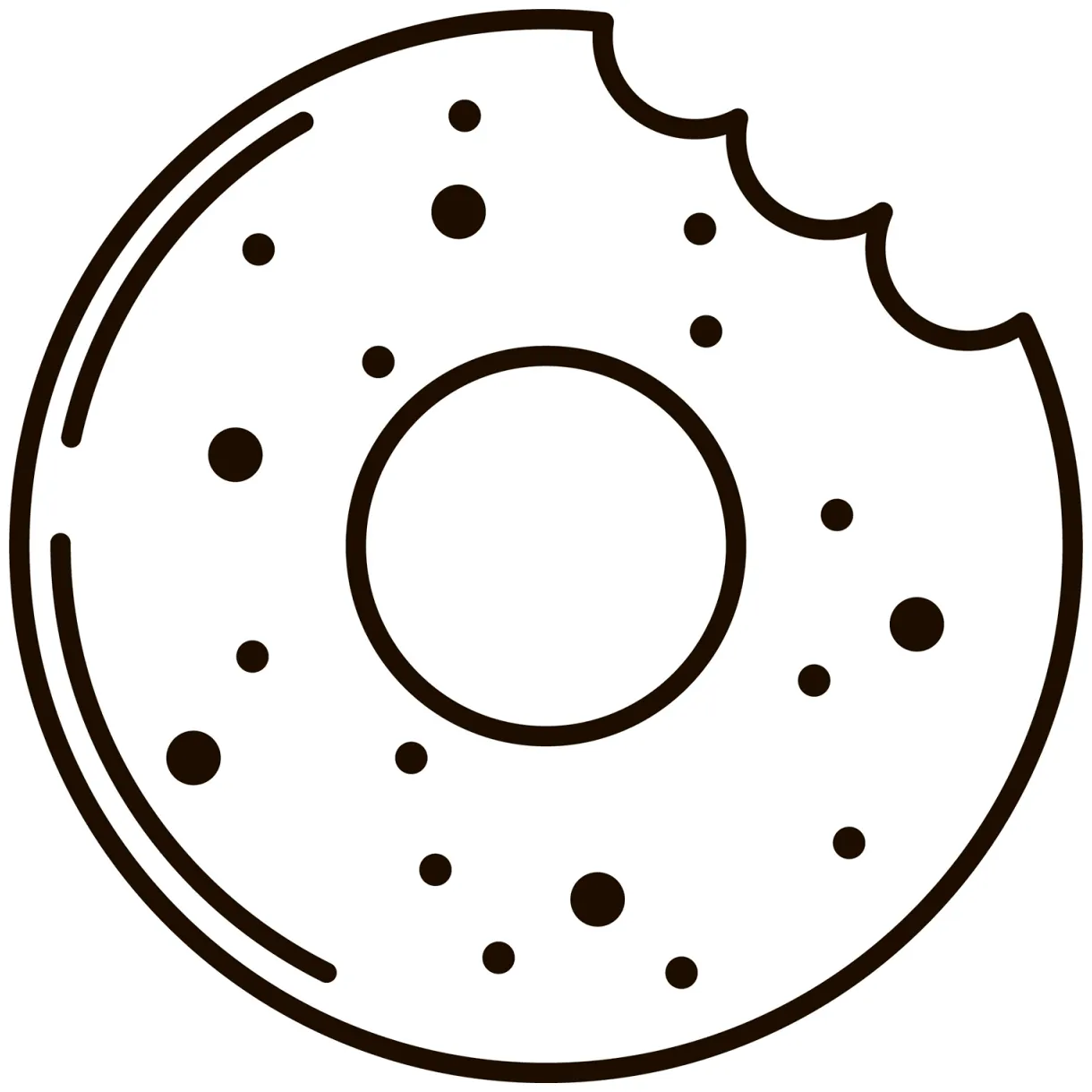 Bagel coloring page - ColouringPages