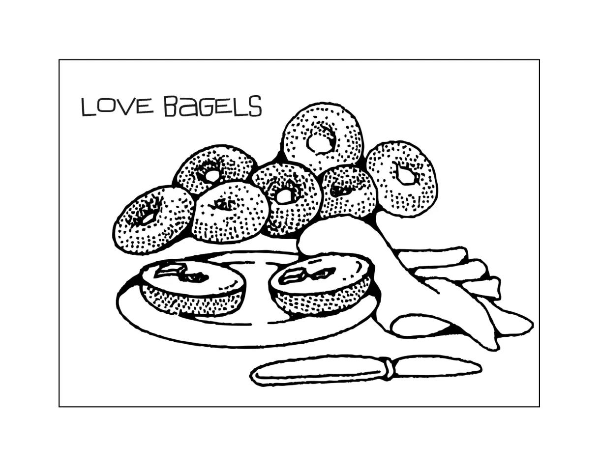 Bagel Coloring Pages – Printable Coloring Pages. FREE