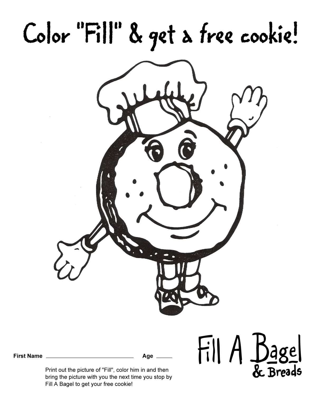 Bagel Coloring Pages - Coloring Nation