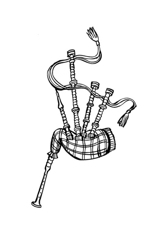 Coloring page bagpipes free printables img 9581