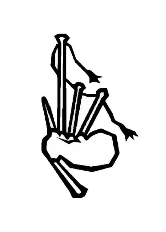 Coloring page bagpipes free printables img 8703