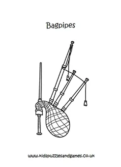Djembe colouring page kids puzzles and games