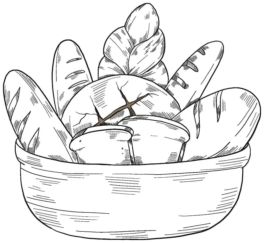 Sliced baked bread coloring page free printable coloring pages for kids