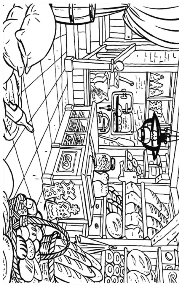 Kids-n-fun coloring page bakery bakery