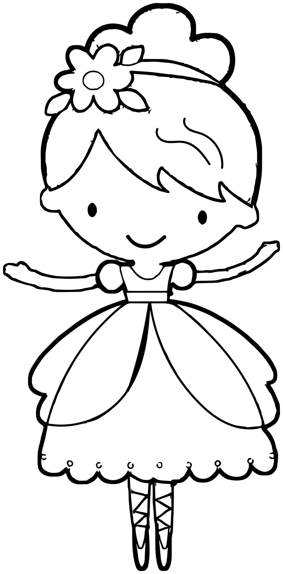 Ballet dancer coloring page