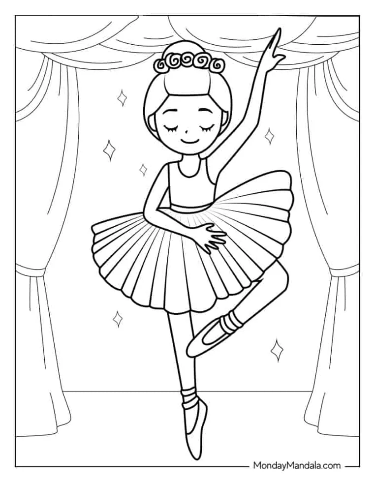 Ballerina coloring pages