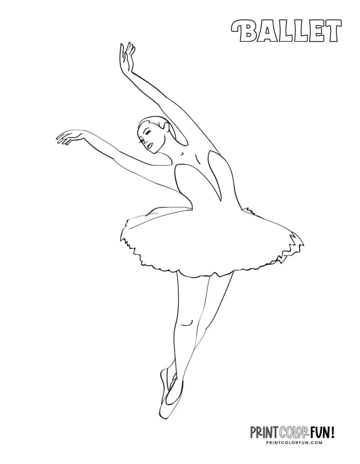 Ballerina coloring pages