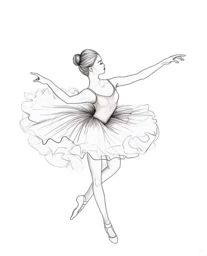 Ballet dancer coloring page & coloring book