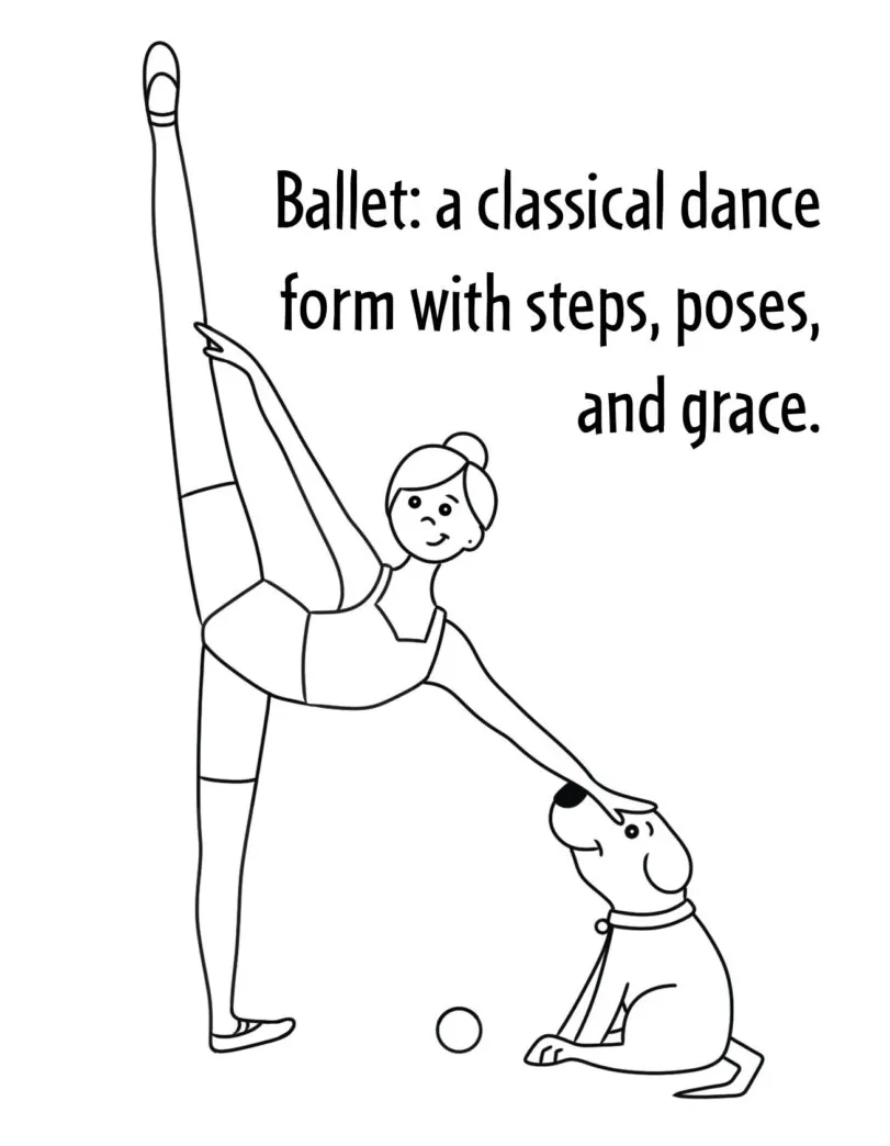 Free ballet coloring pages! ⋆ the hollydog blog printable coloring page