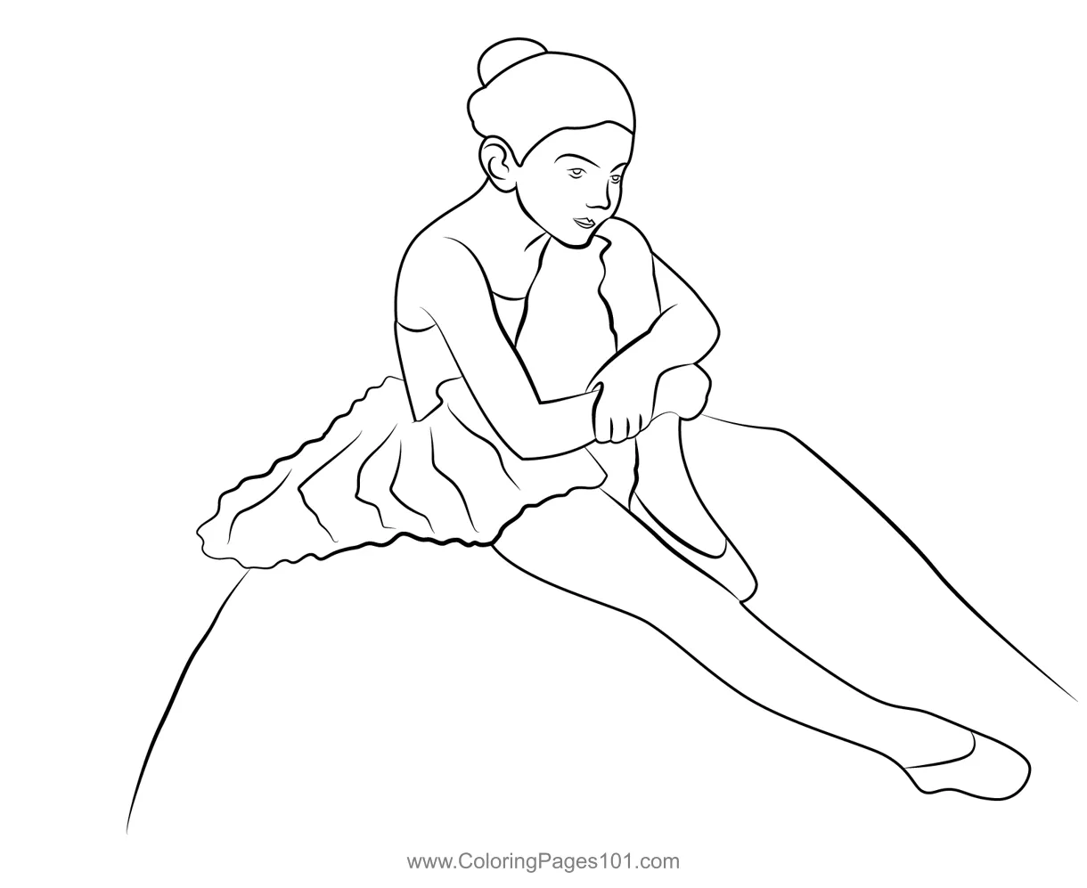 Ballet dancer coloring page for kids free ballerinas printable