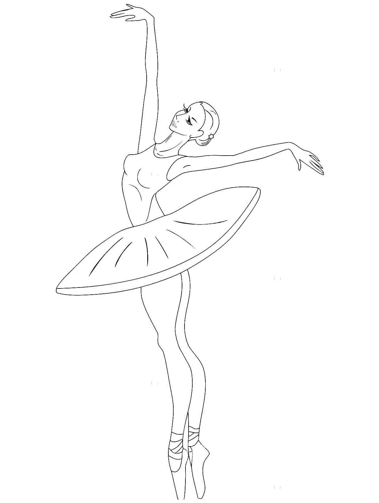 Amazing ballet dancer coloring page download, print or color online