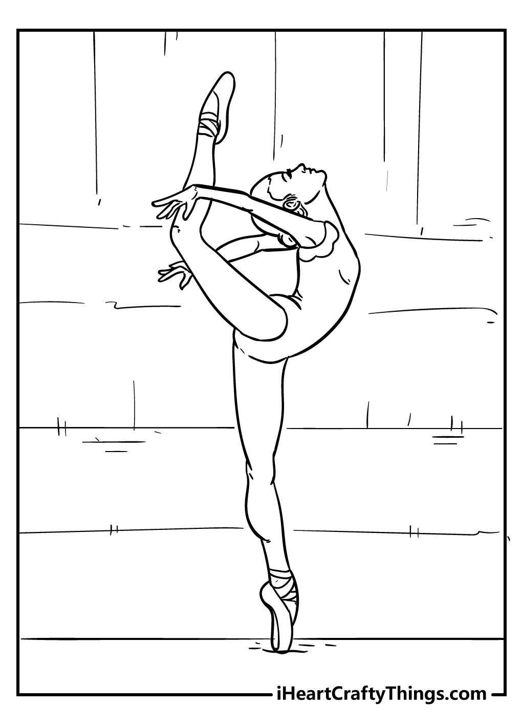 Ballet dancer coloring page