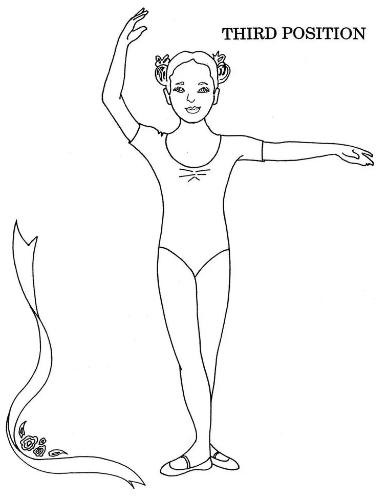 Ballet positions coloring pages coloring home