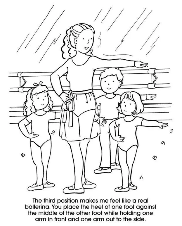 Ballet positions coloring pages at getcolorings free printable