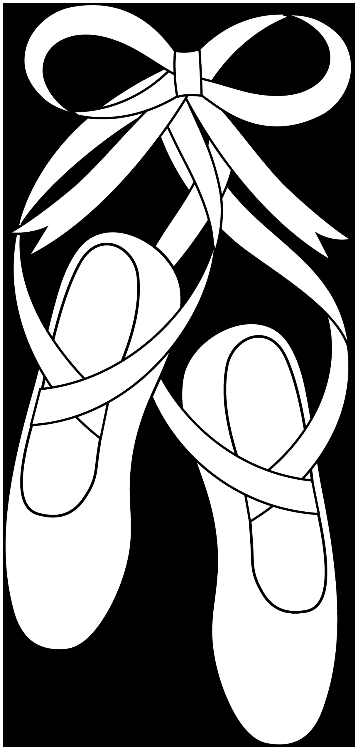 Ballet slippers line art free clip art