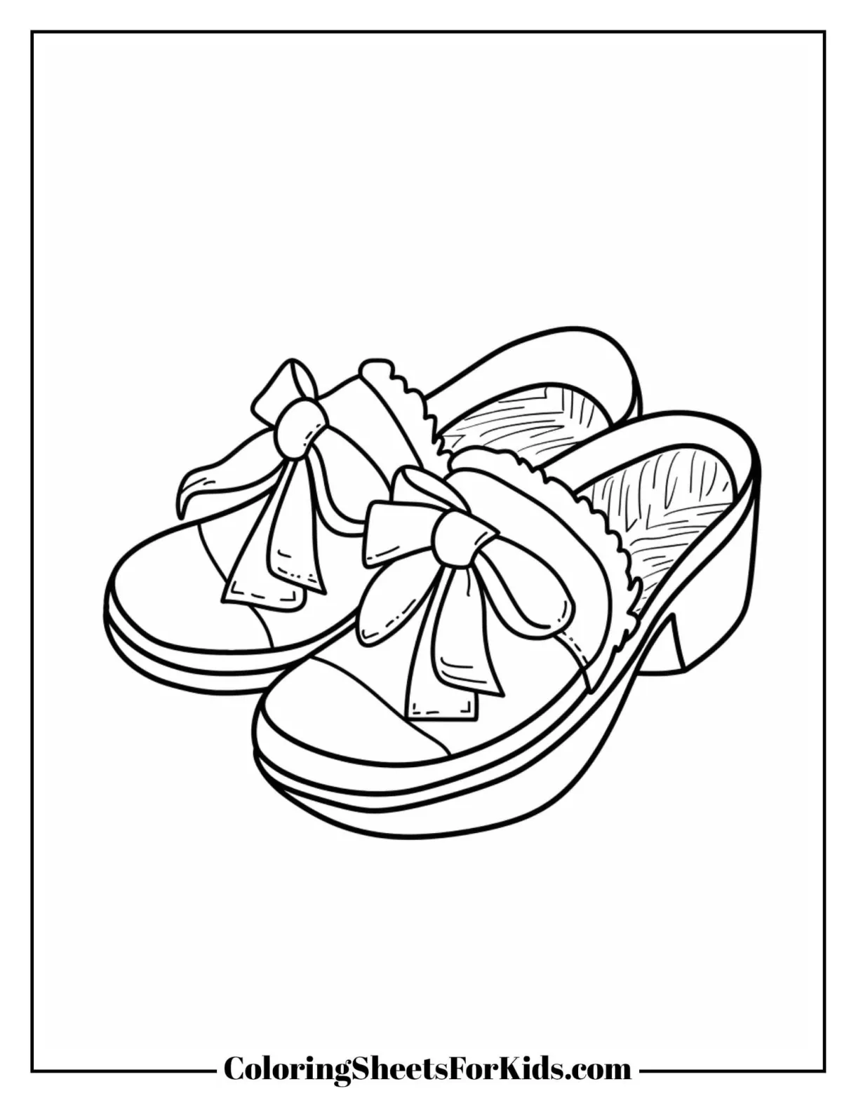 Ballerina slippers coloring pages [2025]
