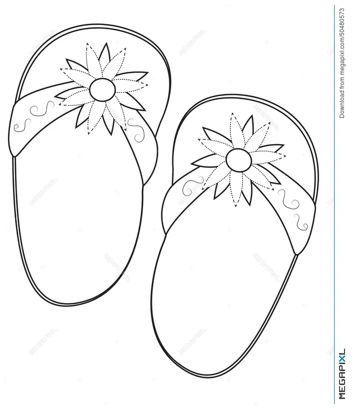 Slippers coloring page at getcolorings free printable colorings