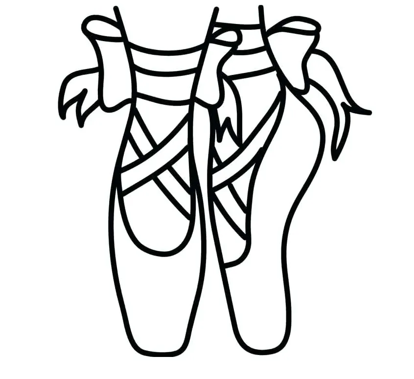 Ballet slippers drawing on clipartmag