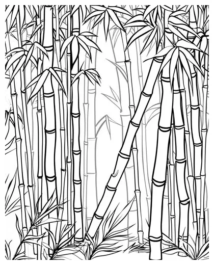 Bamboo coloring pages