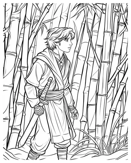 Bamboo coloring pages