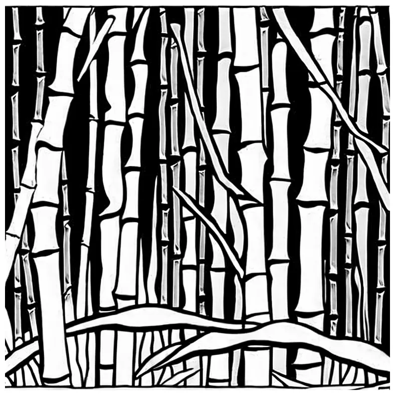 "forest bamboo" coloring page color anything