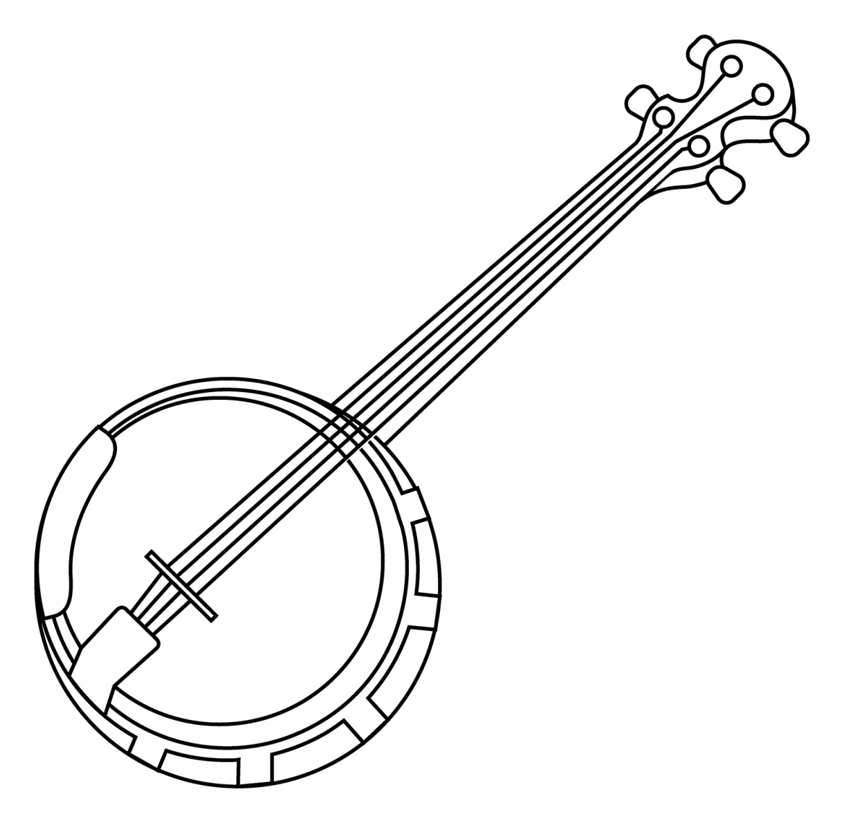 Banjo emoji coloring page colouringpages