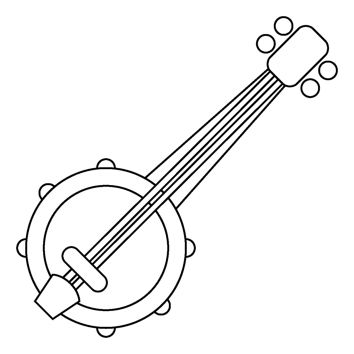 Banjo emoji coloring page colouringpages