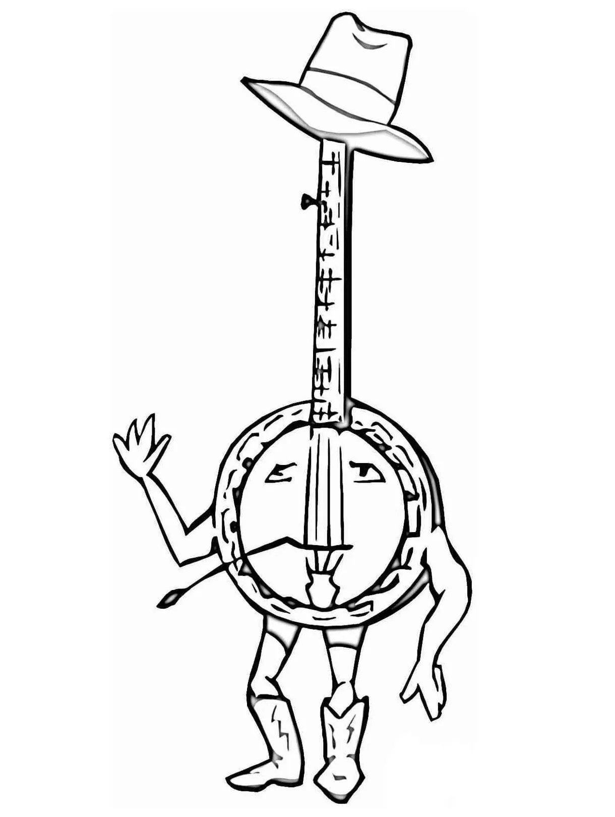 Banjo coloring pages