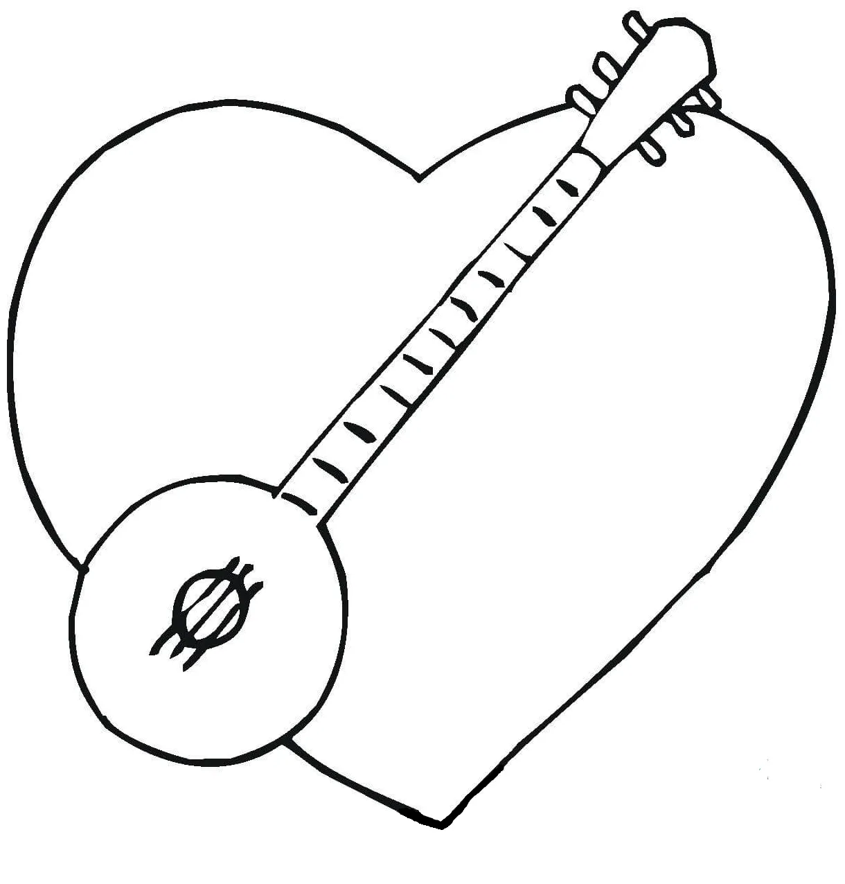 Banjo coloring page