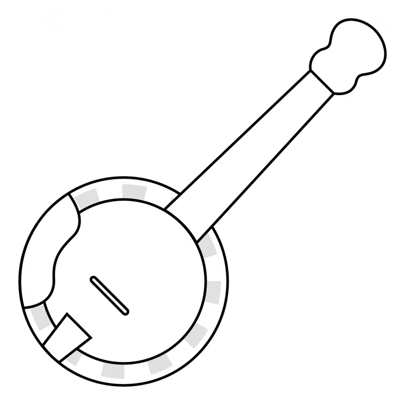 Banjo emoji coloring page colouringpages