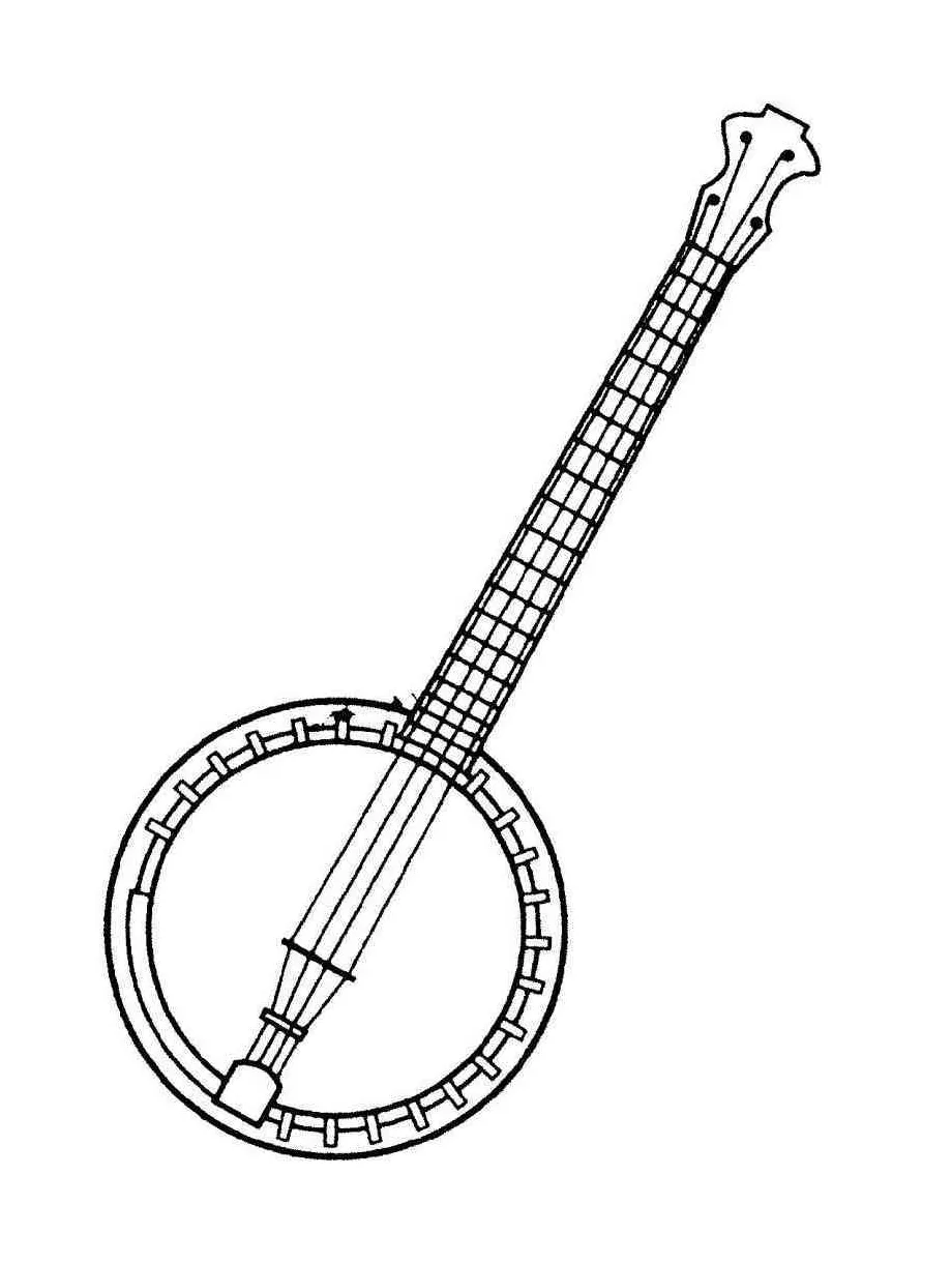 Banjo coloring pages