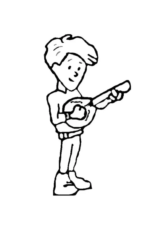 Coloring page banjo player free printable coloring pages img 8719 printable coloring page