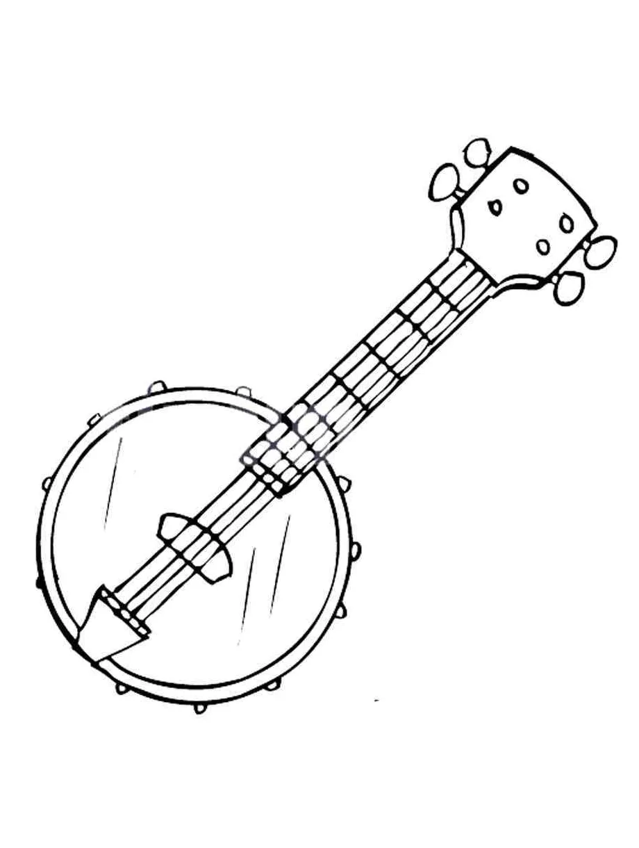 Banjo coloring pages