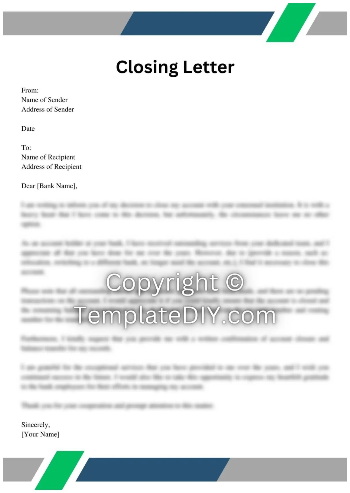 Sample template with examples