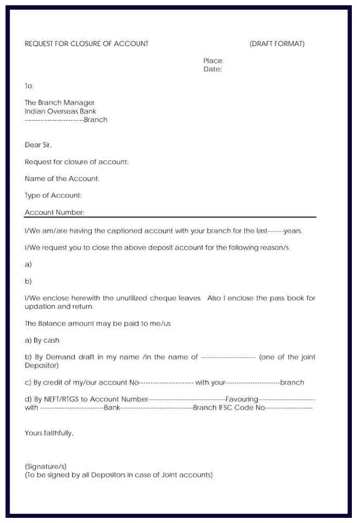 Pdf download account close application