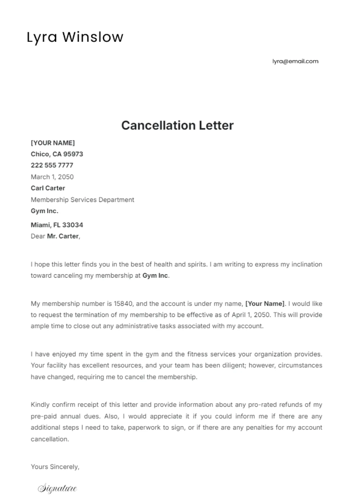 Closing bank account letter format