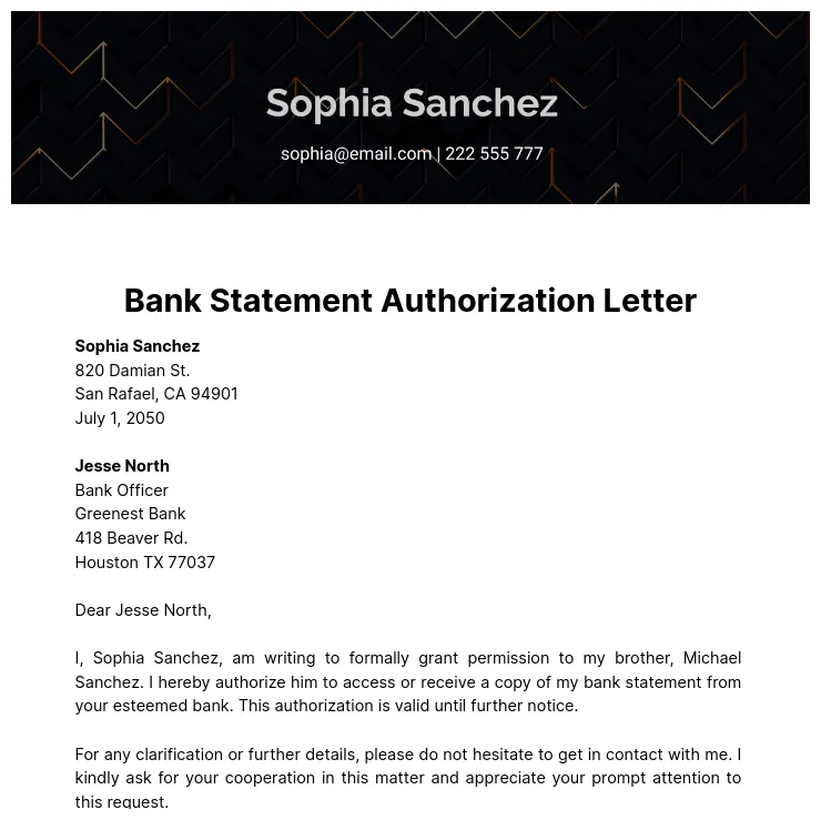 How to write authorization letter for
