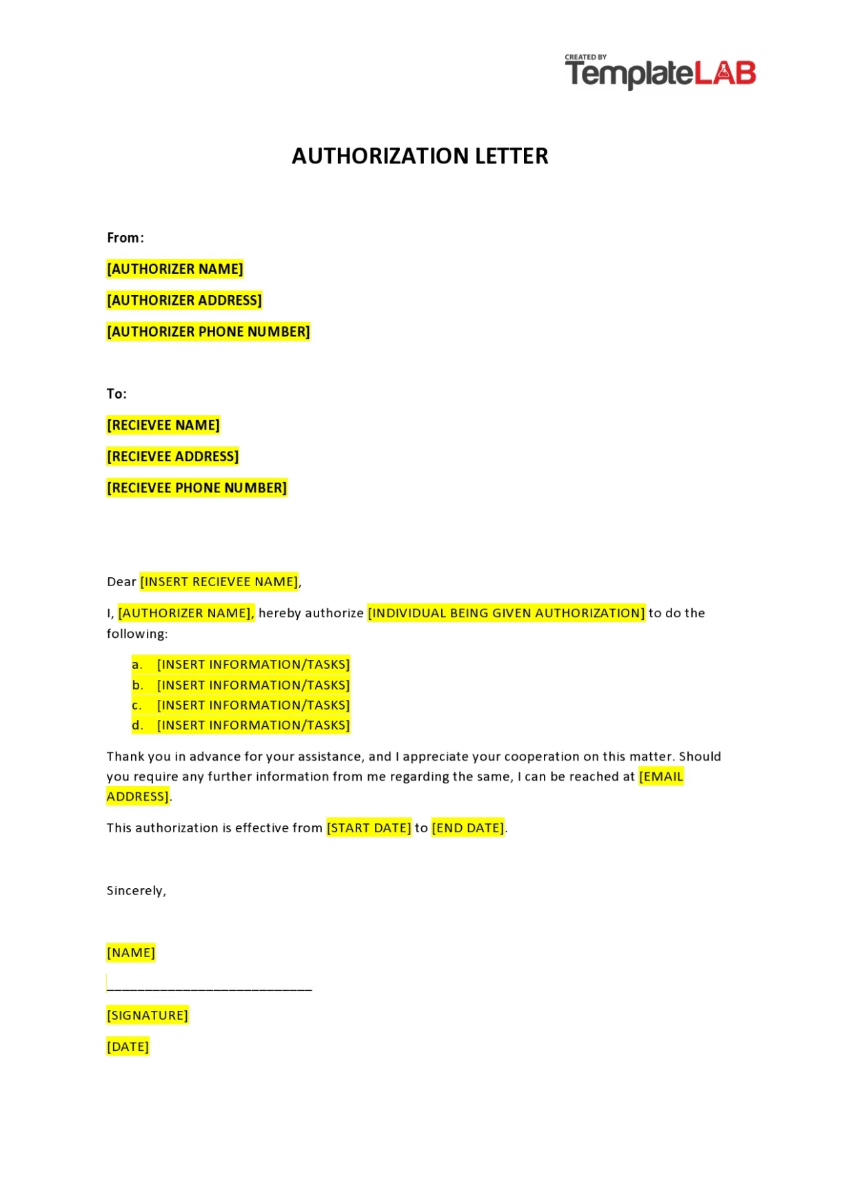 Authorization letter format for bank statement pdf infoupdate