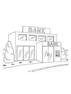 Bank coloring pages