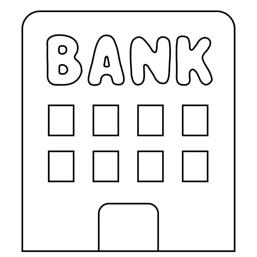 Bank coloring page