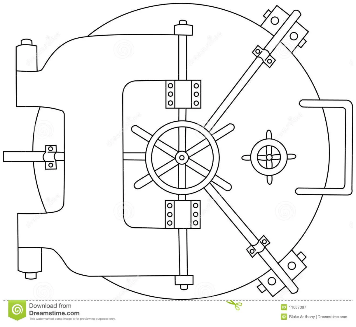 Bank vault pages coloring pages