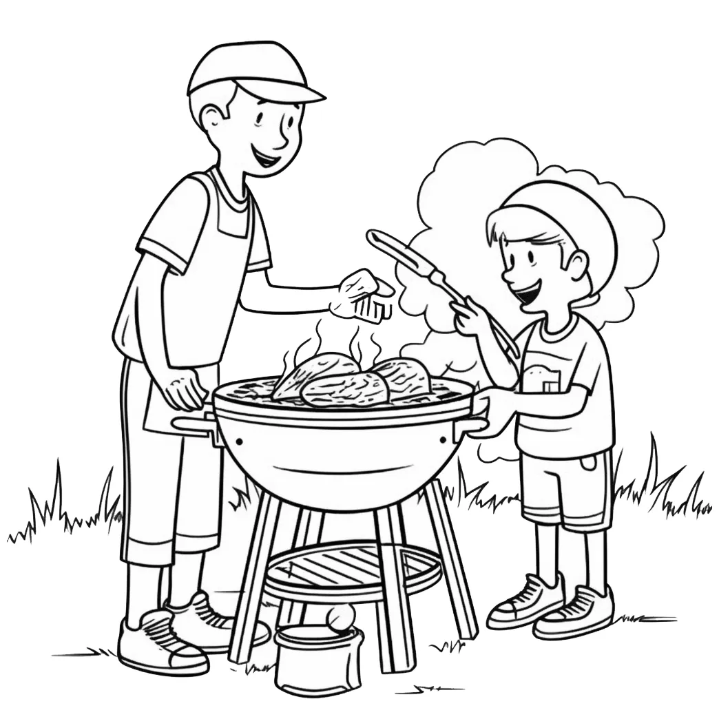Barbecue coloring pages – Coloring corner