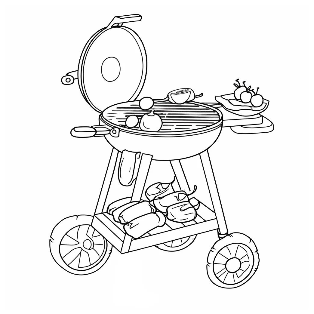 Barbecue coloring pages – Coloring corner