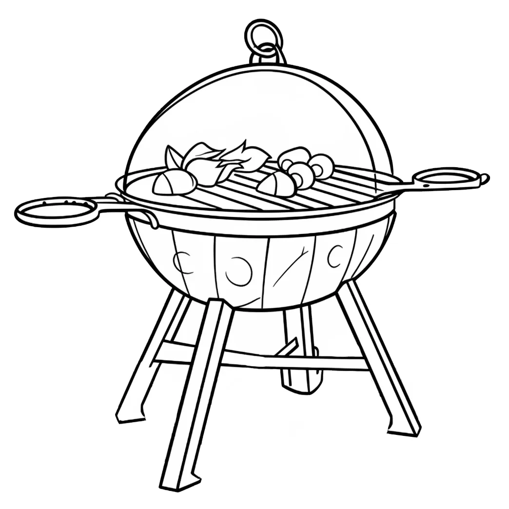 Barbecue coloring pages coloring corner