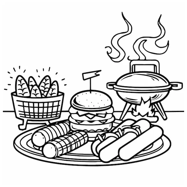 Barbecue coloring pages [2025]